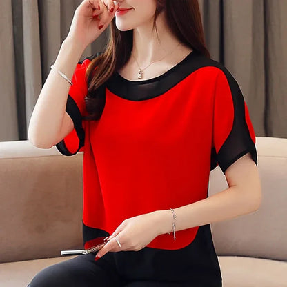 Zomer Chiffon Batwing Blouse van LuxeChic