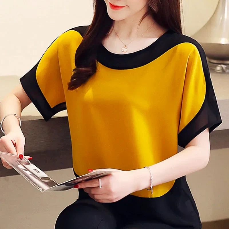 Zomer Chiffon Batwing Blouse van LuxeChic