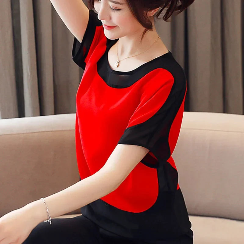 Zomer Chiffon Batwing Blouse van LuxeChic