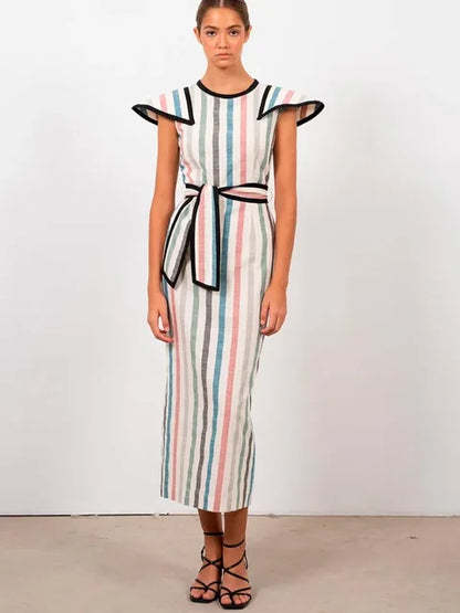 Fashionable Midi Jurk Met Multicolored van Elegant Wear