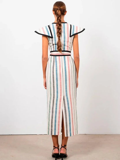 Fashionable Midi Jurk Met Multicolored van Elegant Wear