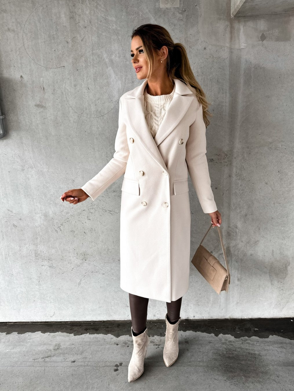 Azzurra | Cappotto lungo alla moda