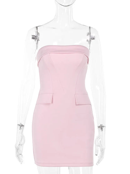 Sexy Strapless Mini-Jurk Voor Dames