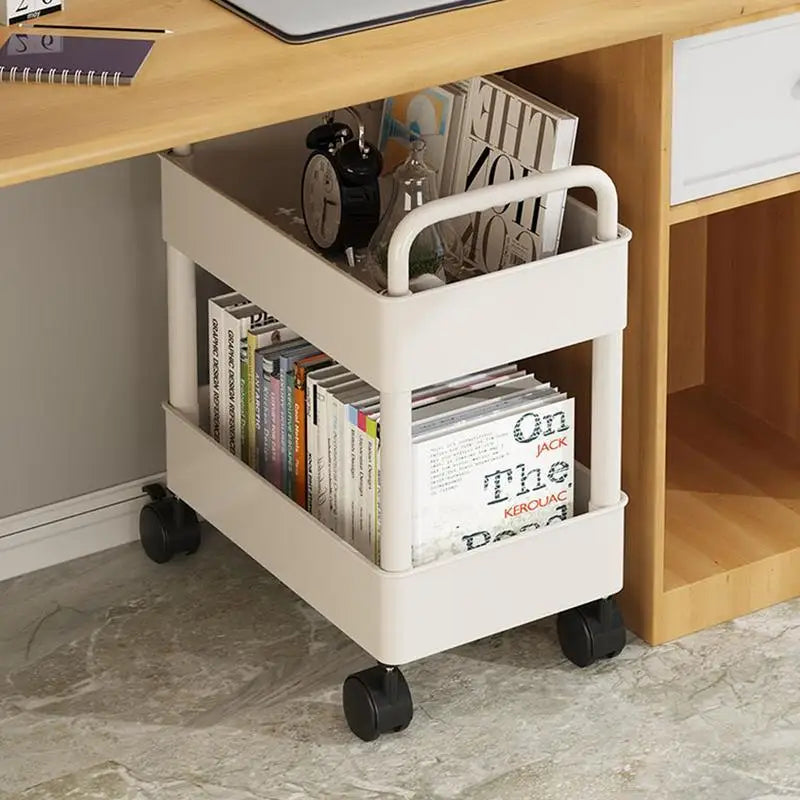 Boekenkast Trolley met Wielen Mobiel Rollend - Mode Vibes