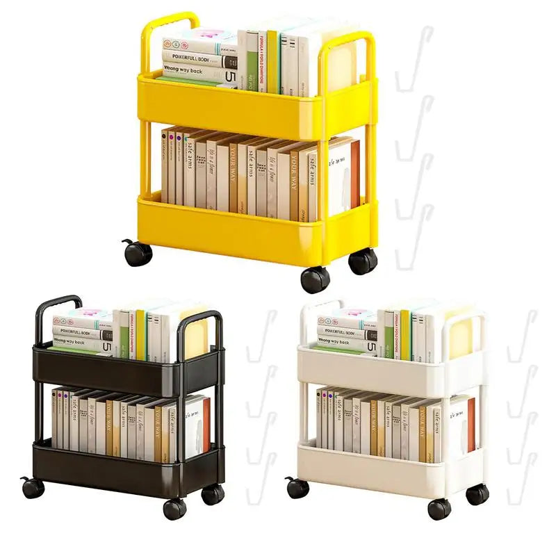 Boekenkast Trolley met Wielen Mobiel Rollend
