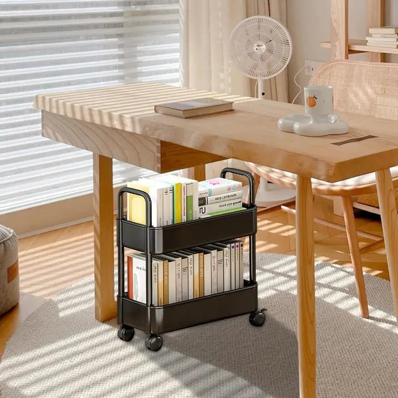 Boekenkast Trolley met Wielen Mobiel Rollend