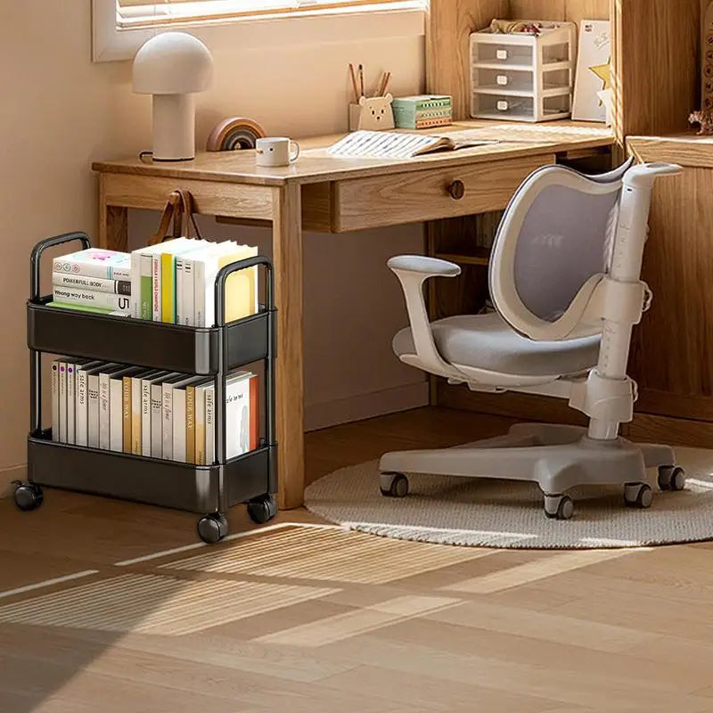 Boekenkast Trolley met Wielen Mobiel Rollend