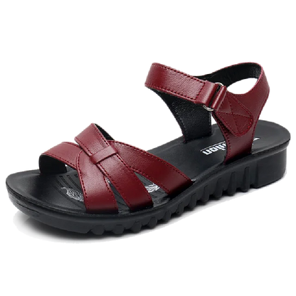 Zomerschoenen voor Vrouwen - Leren Zachte Zool Sandalen