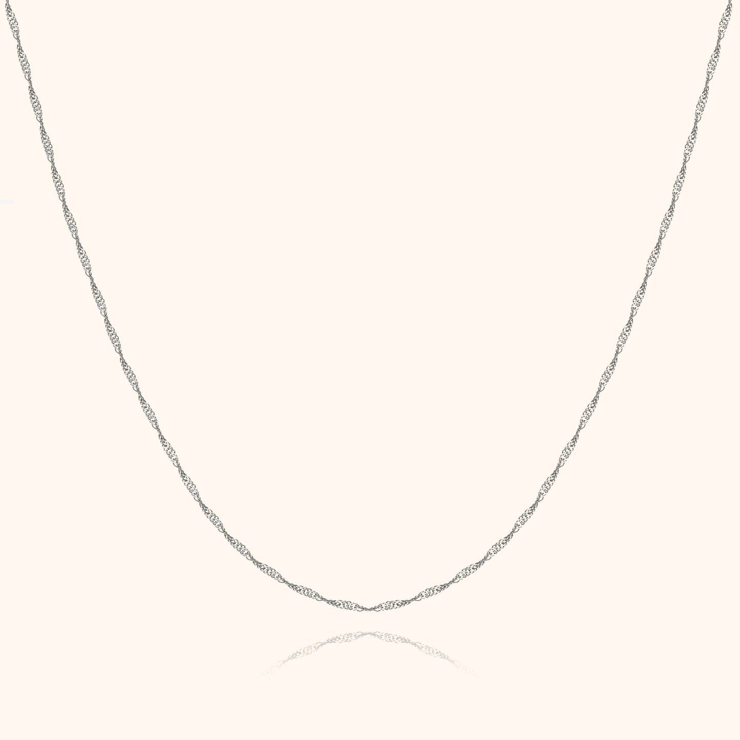 Elegante Golvende Halsketting Zilver voor Vrouw