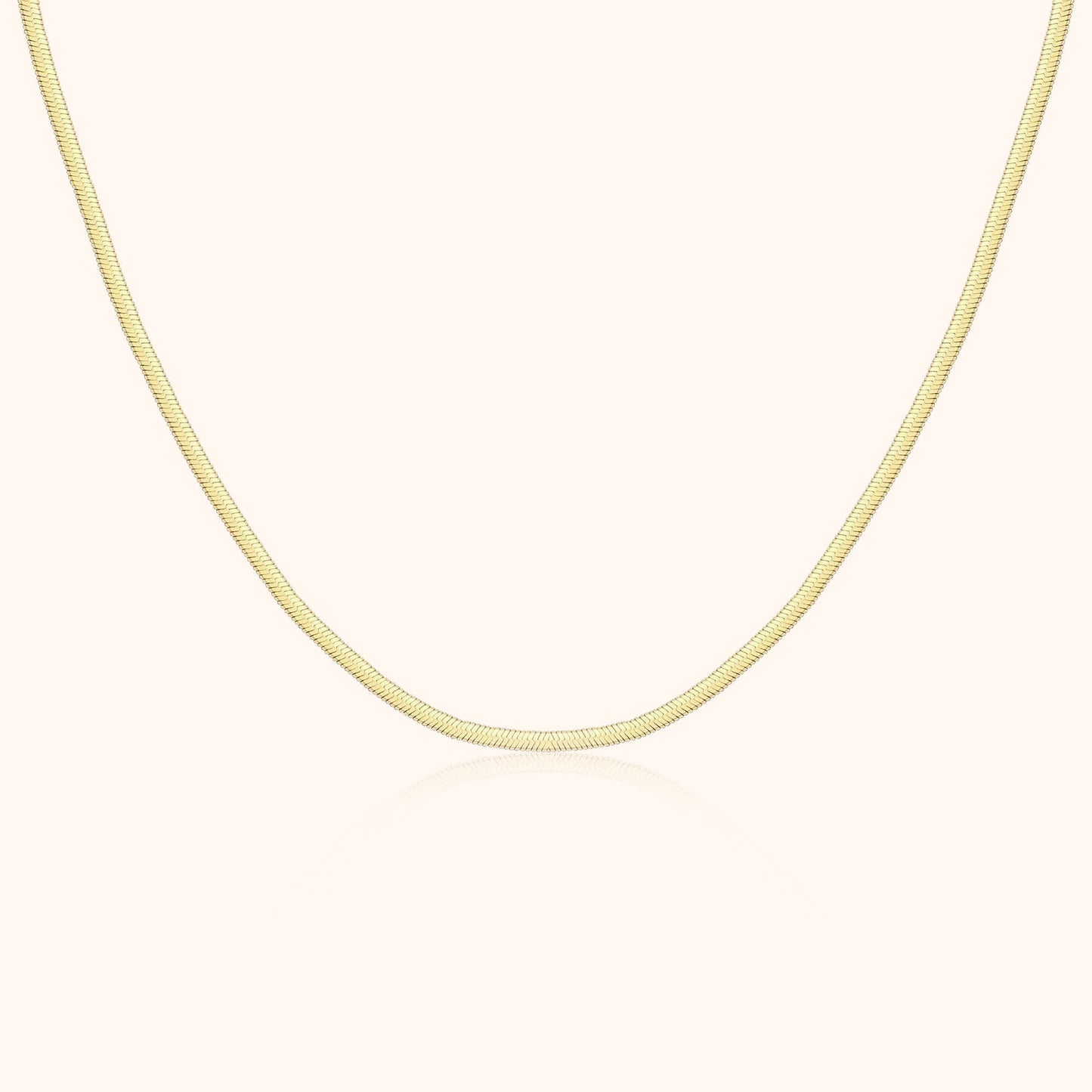 Elegante Platte Halsketting Zilver Elvira
