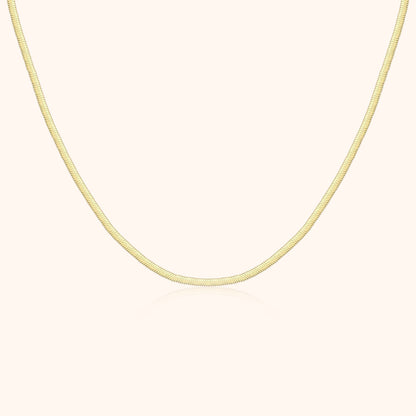 Elegante Platte Halsketting Zilver Elvira