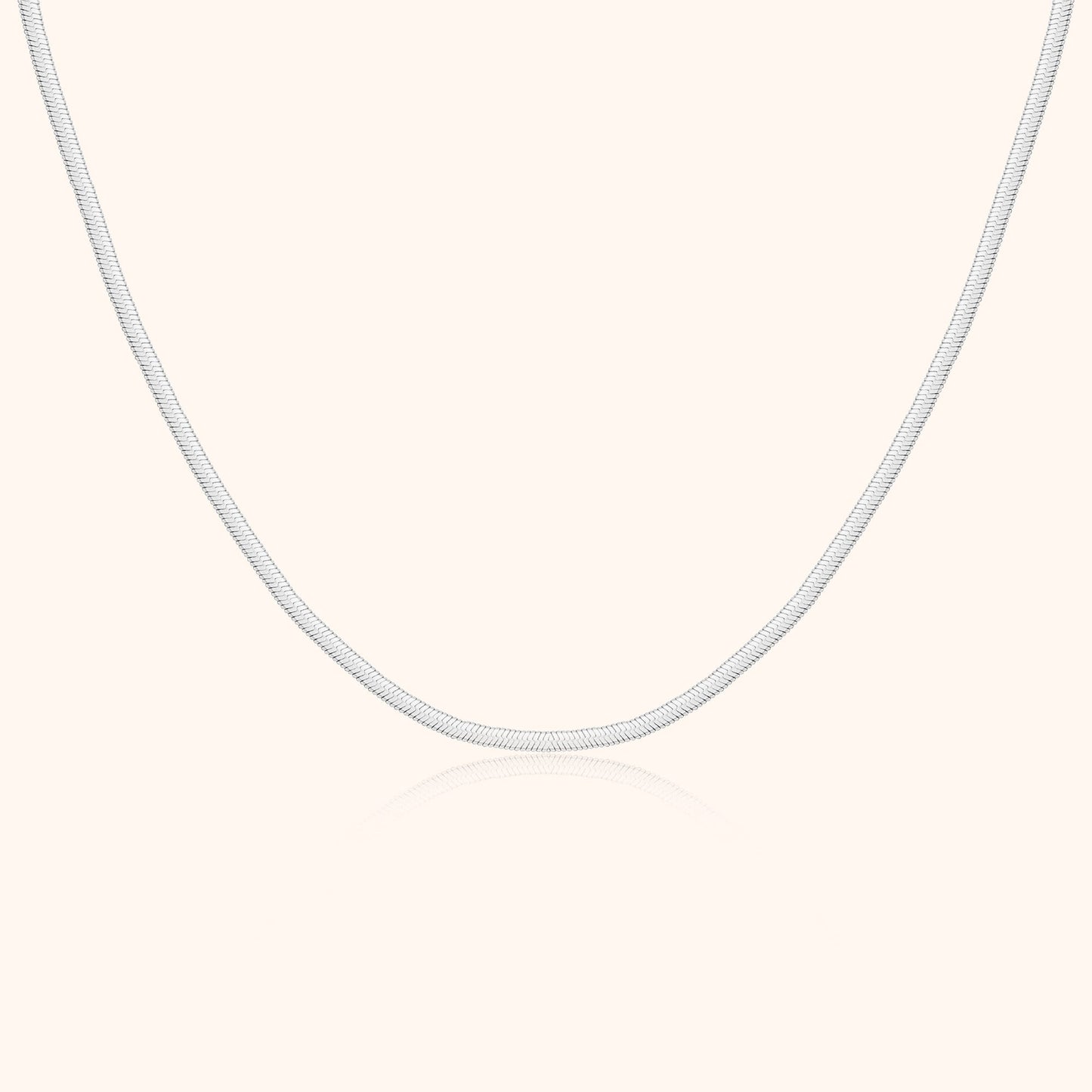 Elegante Platte Halsketting Zilver Elvira