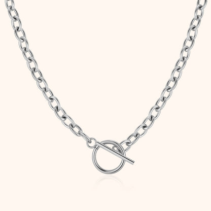 Ketting Geometrisch Design Subtiel Zilveren Halsketting