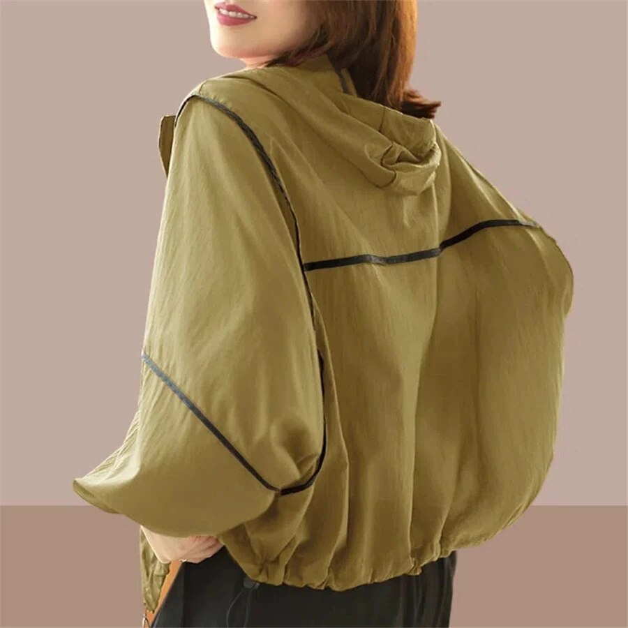 Dames Zomerjasje Oversized Hoodie Luchtige Pasvorm