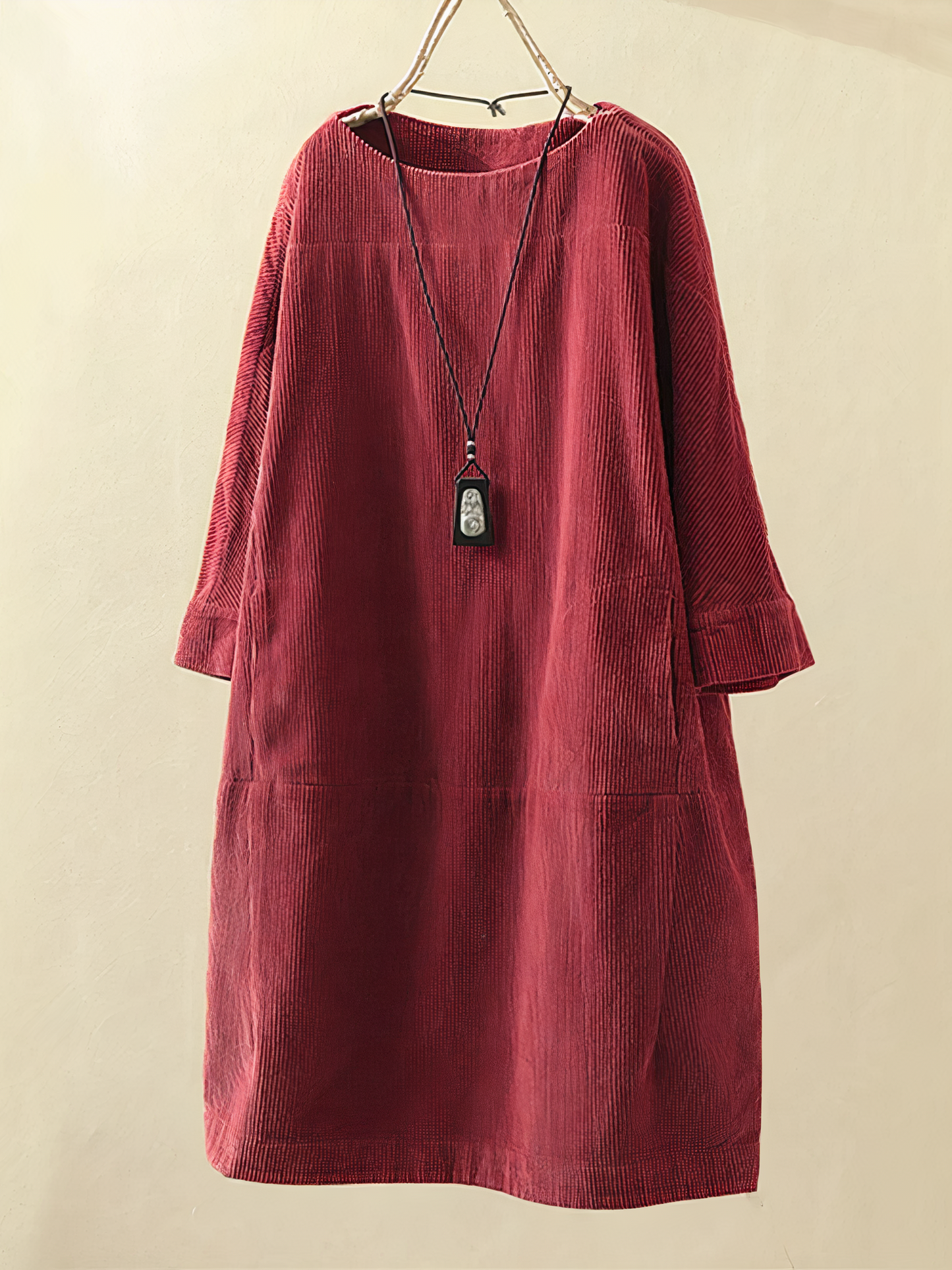 Nancy - A-lijn corduroy jurk