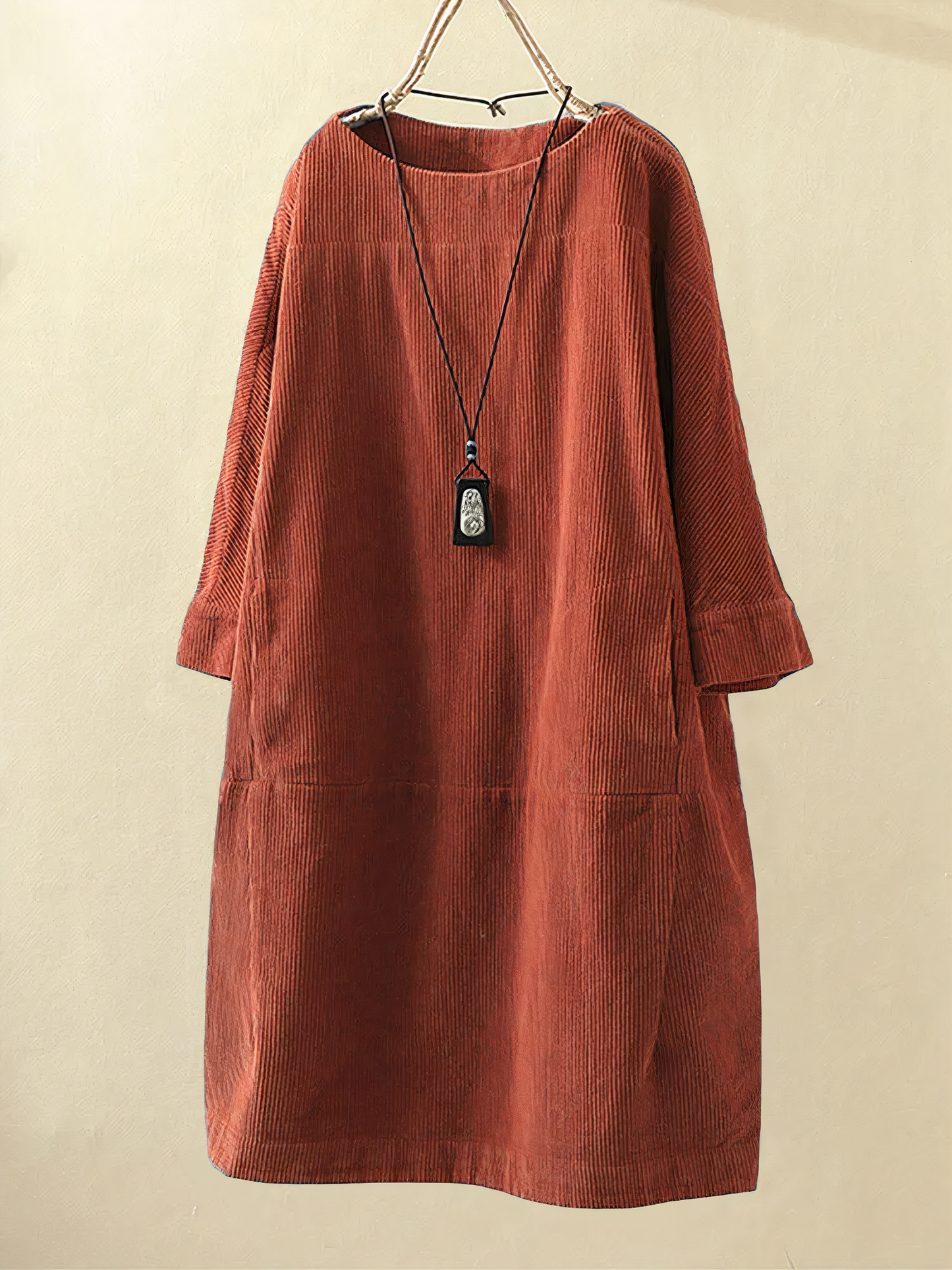 Nancy - A-lijn corduroy jurk
