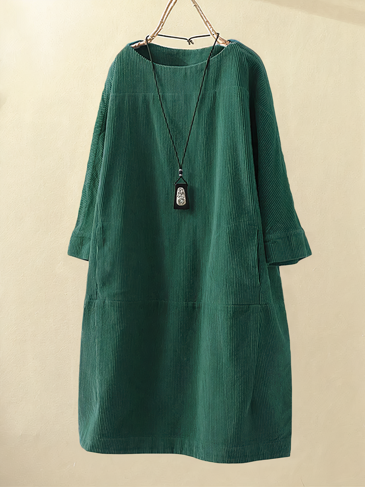 Nancy - A-lijn corduroy jurk
