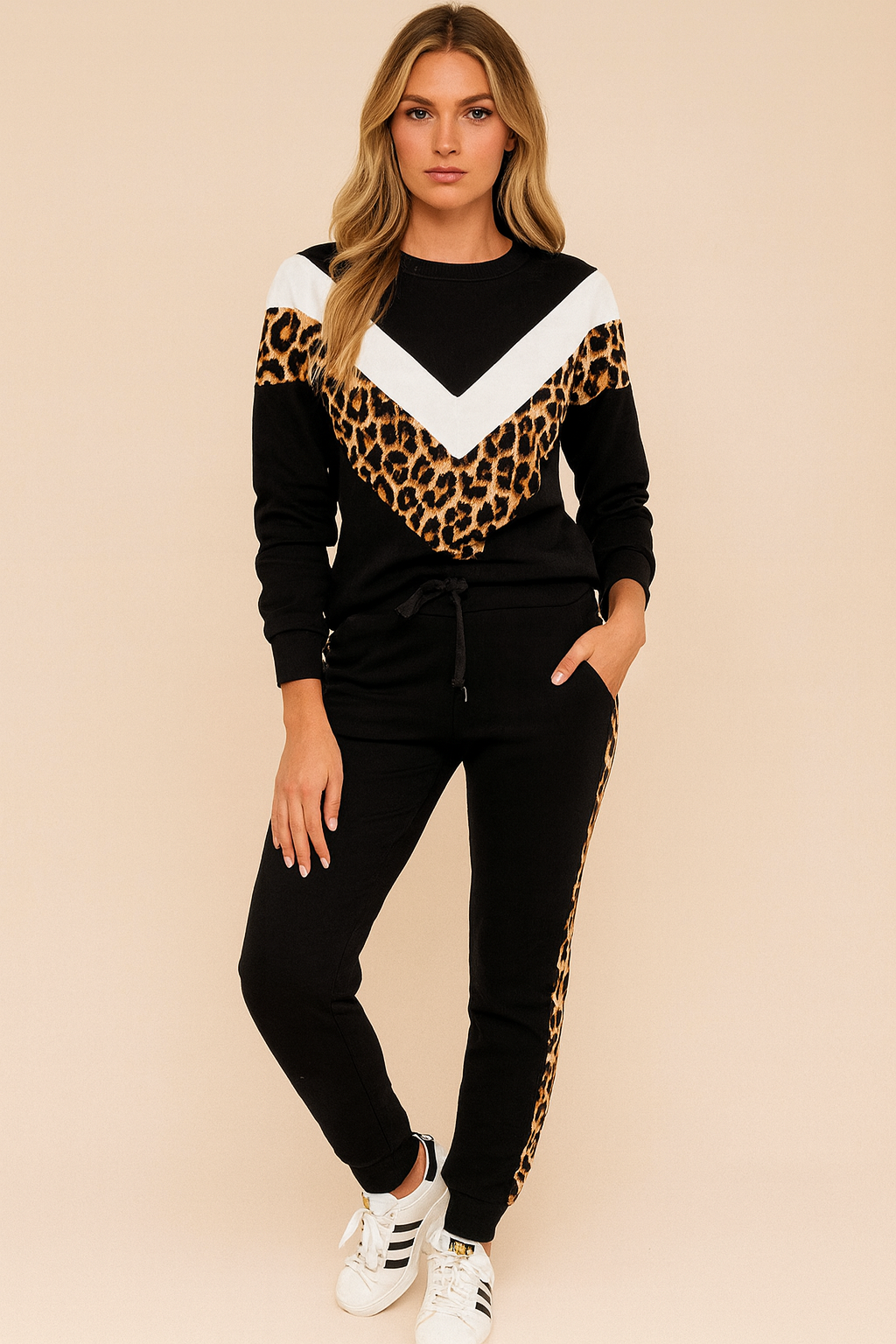 Dames Pyjama Set met Panterprint Comfortabel