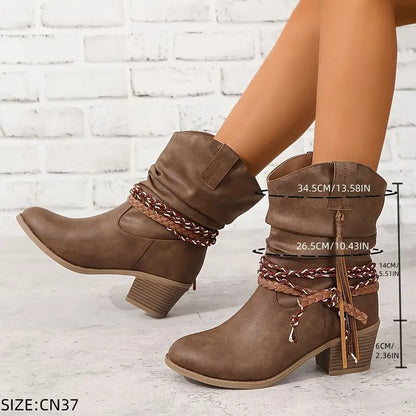 Cowboy Enkellaarsjes Western Stijl voor Dames