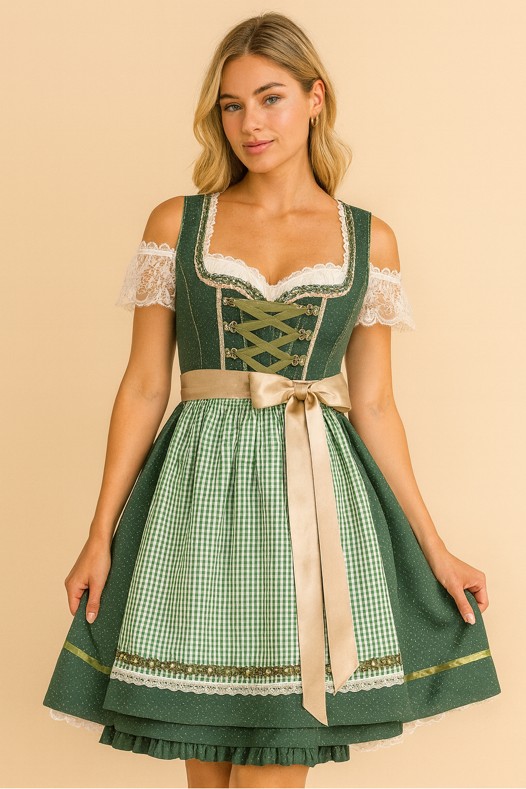 Dames Oktoberfest Jurk Pofmouwen Losse Fit Feestelijk - Mode Vibes