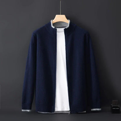 Aurel – Heren Cashmere Vest met Rits en Elegante Pasvorm