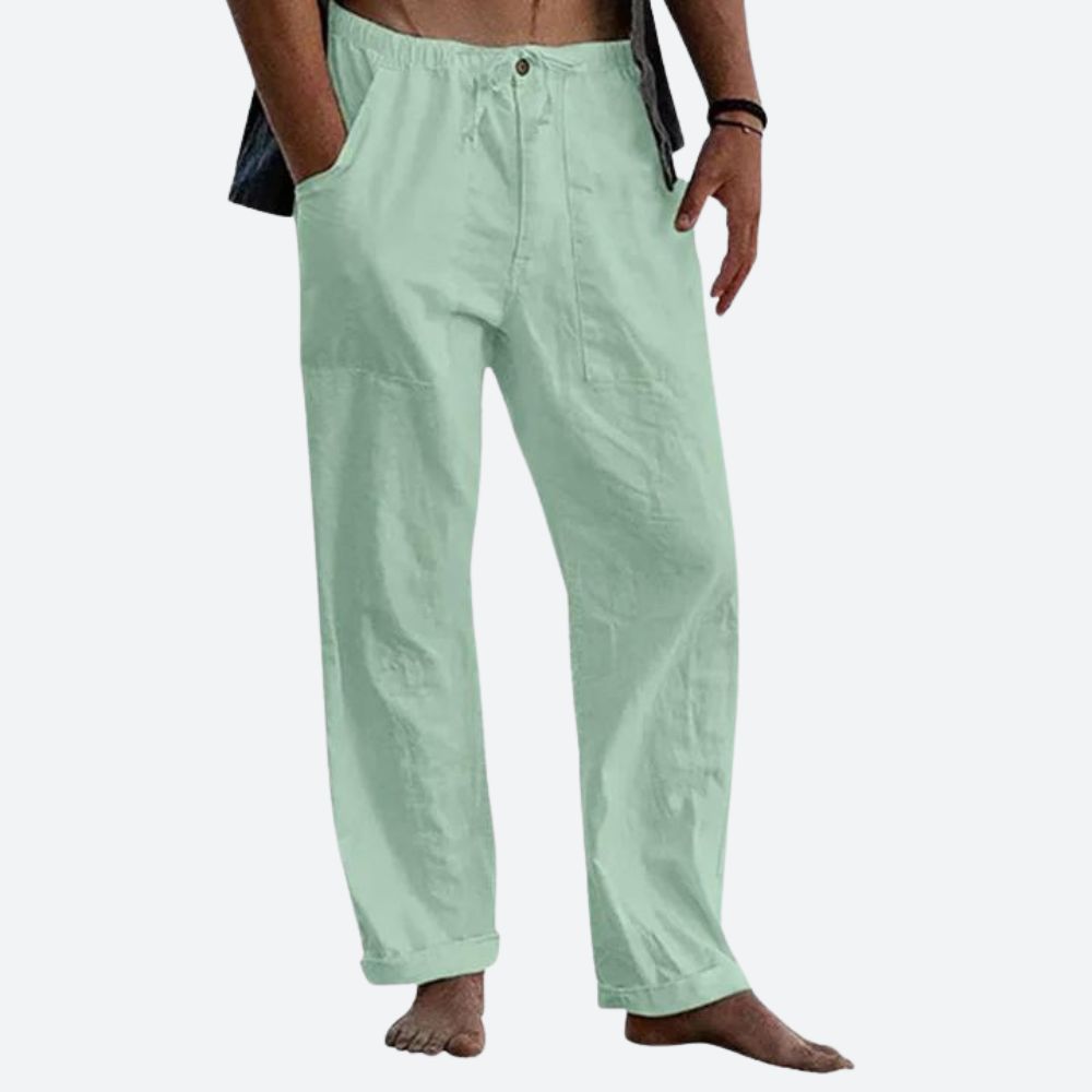 Linnen Broek Heren Casual Zomerbroek losse fit
