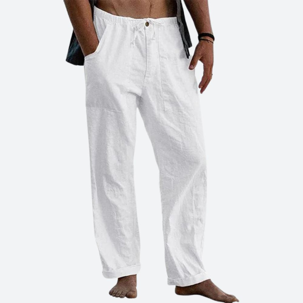 Linnen Broek Heren Casual Zomerbroek losse fit