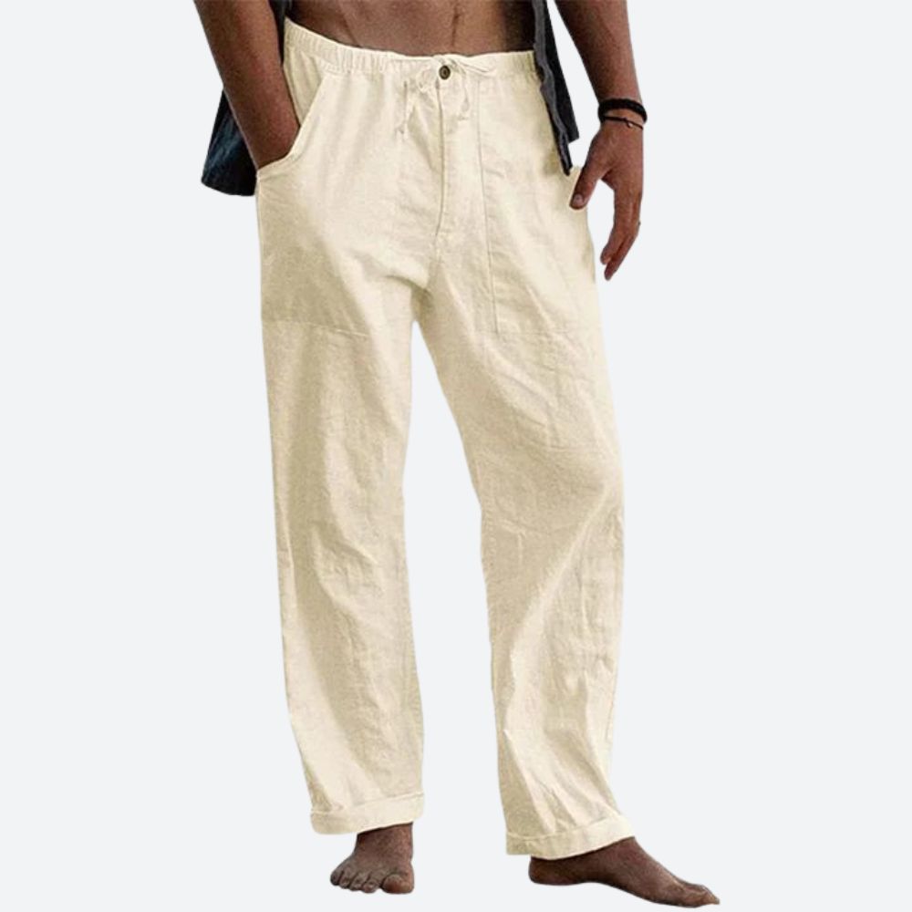 Linnen Broek Heren Casual Zomerbroek losse fit