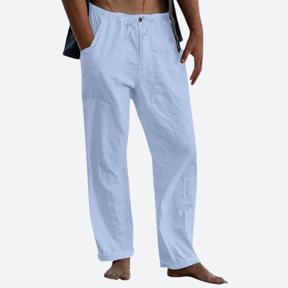 Linnen Broek Heren Casual Zomerbroek losse fit