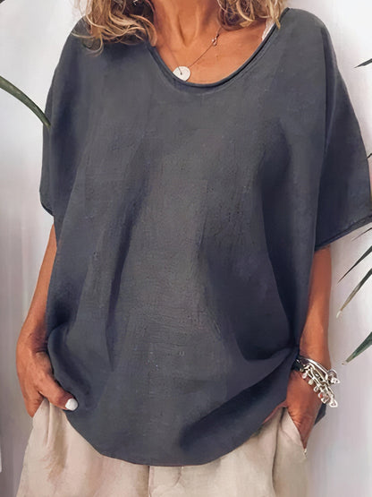 Nuria - Oversized Linnen T-shirt voor Dames