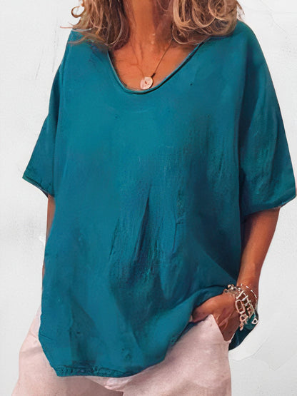 Nuria - Oversized Linnen T-shirt voor Dames