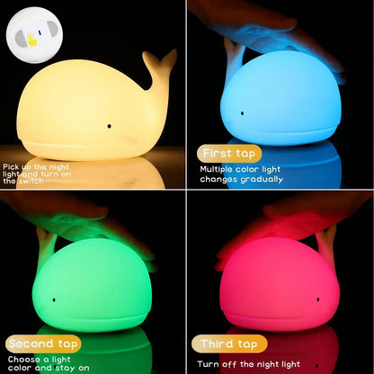 Kinder Nachtlamp Walvis met Zacht Licht