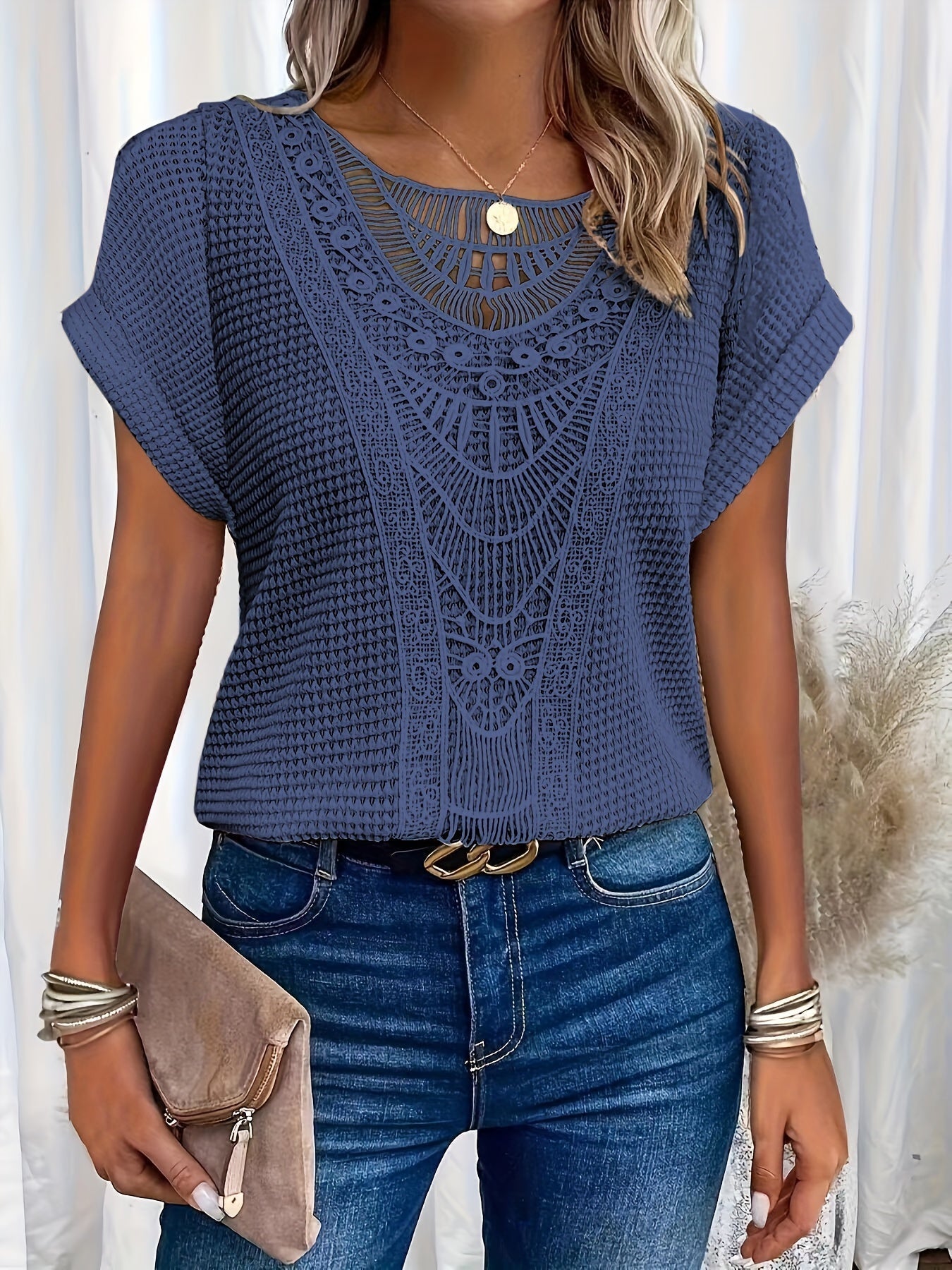 Nadine | Casual elegant kanten T-shirt
