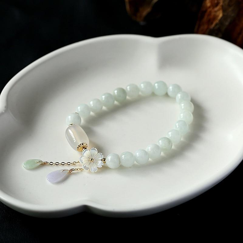 Jade Armband Serenity Ayana Met Zilveren Slotje