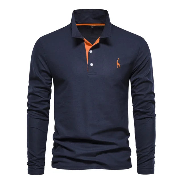 Frank | Polo Uomo Manica Lunga - 100% Cotone, Casual-1