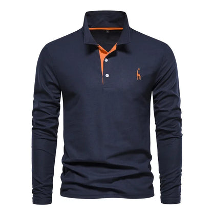 Frank | Polo Uomo Manica Lunga - 100% Cotone, Casual-1