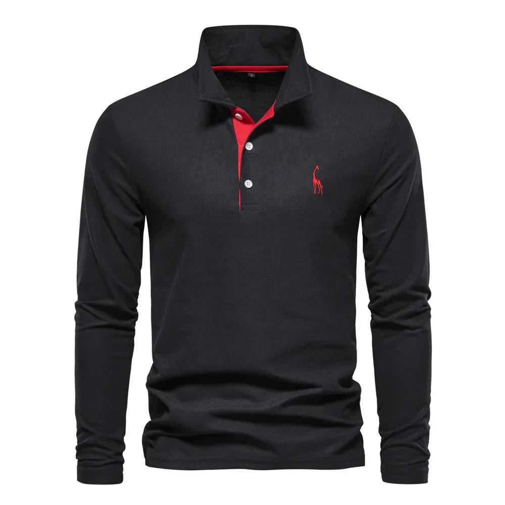 Frank | Polo Uomo Manica Lunga - 100% Cotone, Casual-4