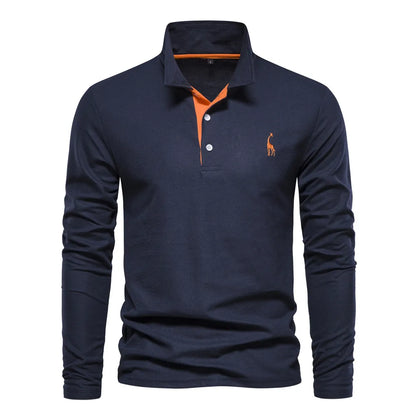 Frank | Polo Uomo Manica Lunga - 100% Cotone, Casual-2