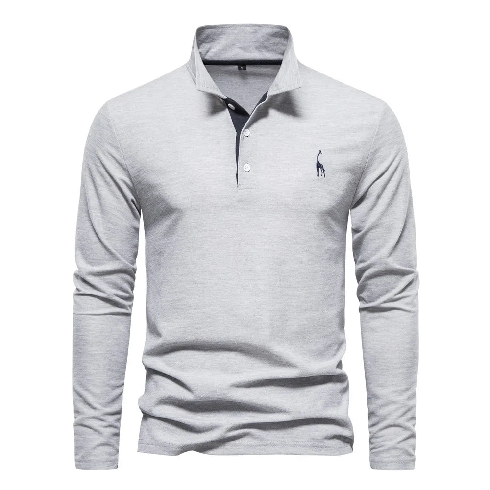 Frank | Polo Uomo Manica Lunga - 100% Cotone, Casual-5