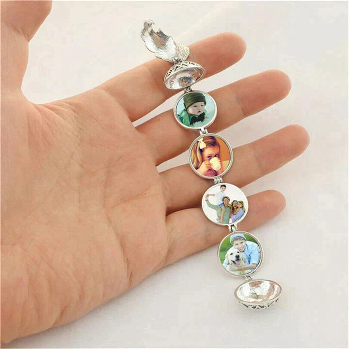 Foto Medaillon Ketting 4 Lagen Zilverkleurig Persoonlijk