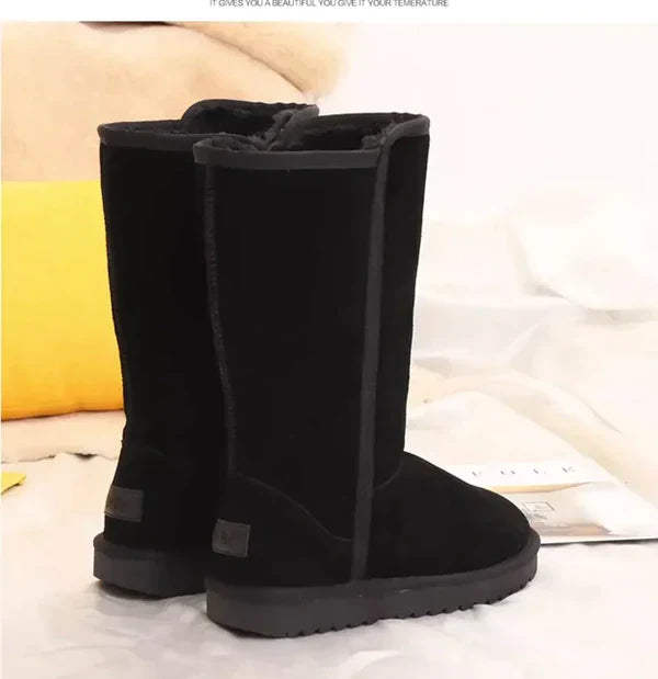 Dames Hoge Winterboots Warm en Comfortabel met Voering Ebony