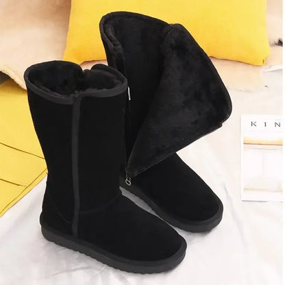 Dames Hoge Winterboots Warm en Comfortabel met Voering Ebony
