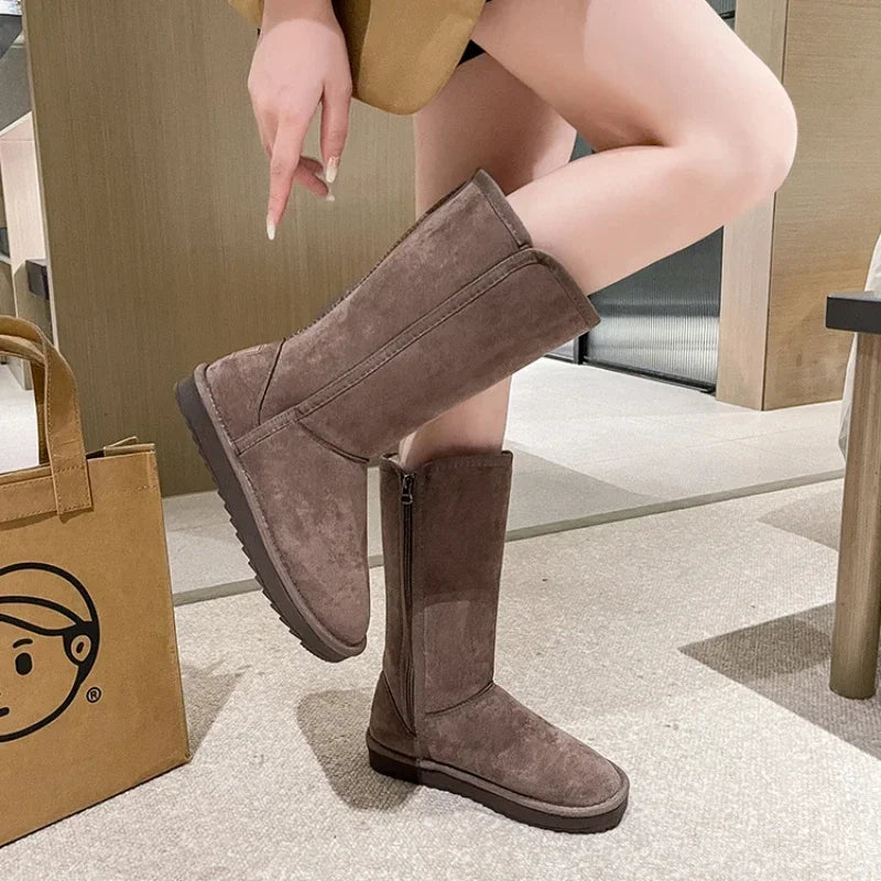Dames Hoge Winterboots Warm en Comfortabel met Voering Ebony