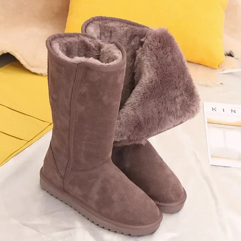 Dames Hoge Winterboots Warm en Comfortabel met Voering Ebony