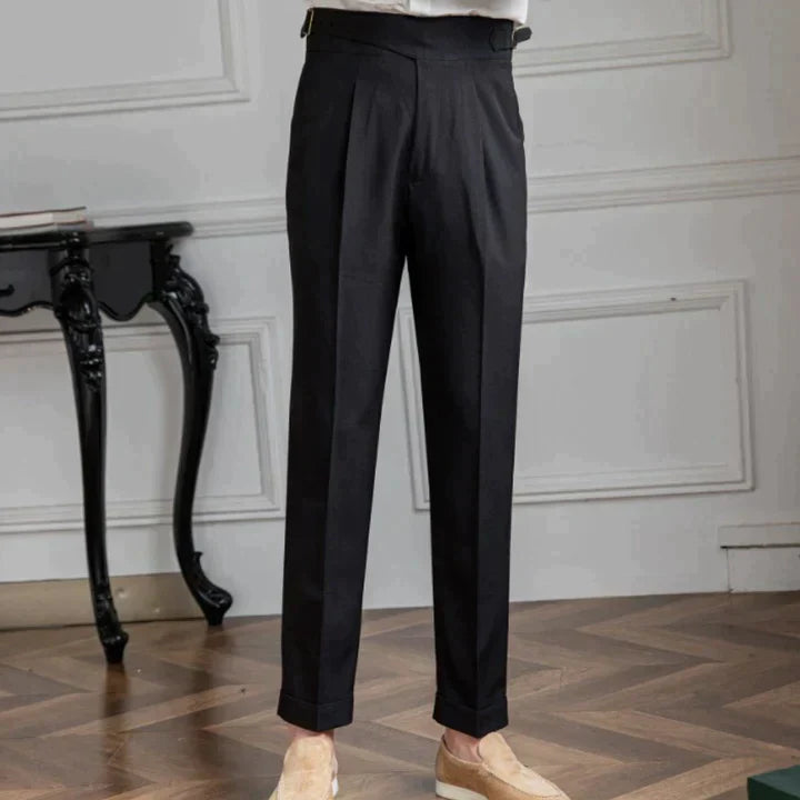Elegante Herenbroek Zwart Formal Modern Design