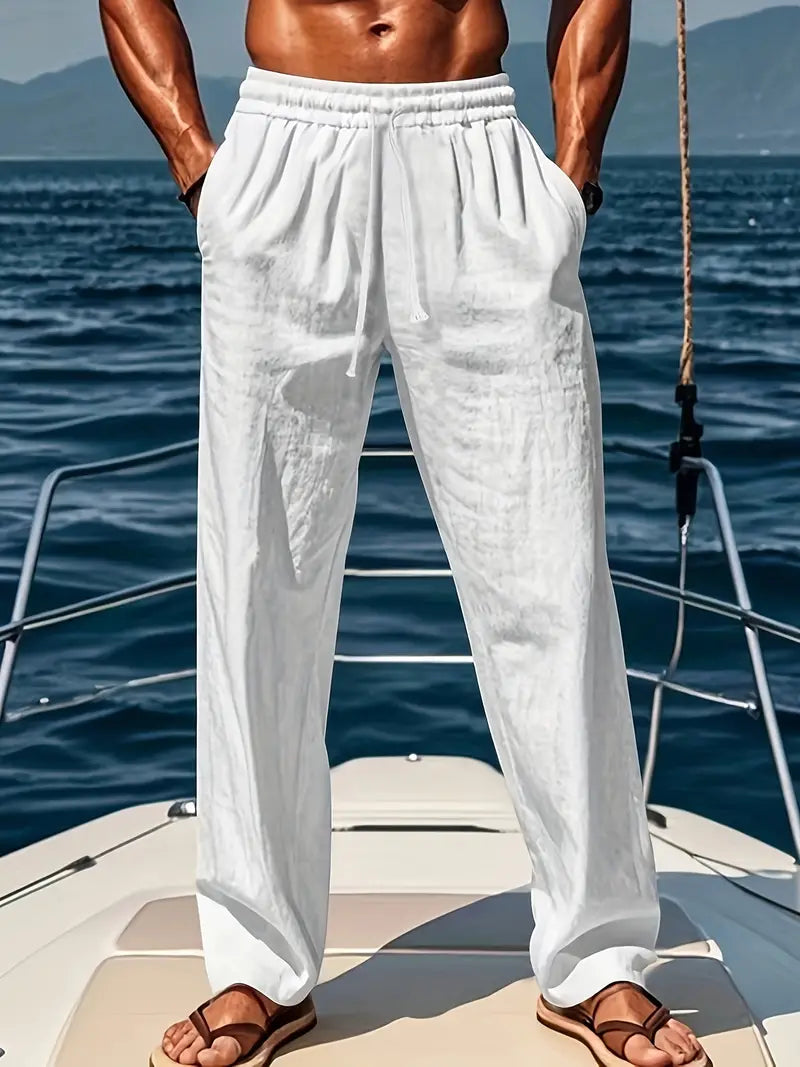 Nico | Linnen Broek Mannen – Comfortabel, Ademend & Casual 0