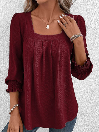 Nicole | Blusa casual in cotone con scollo a V