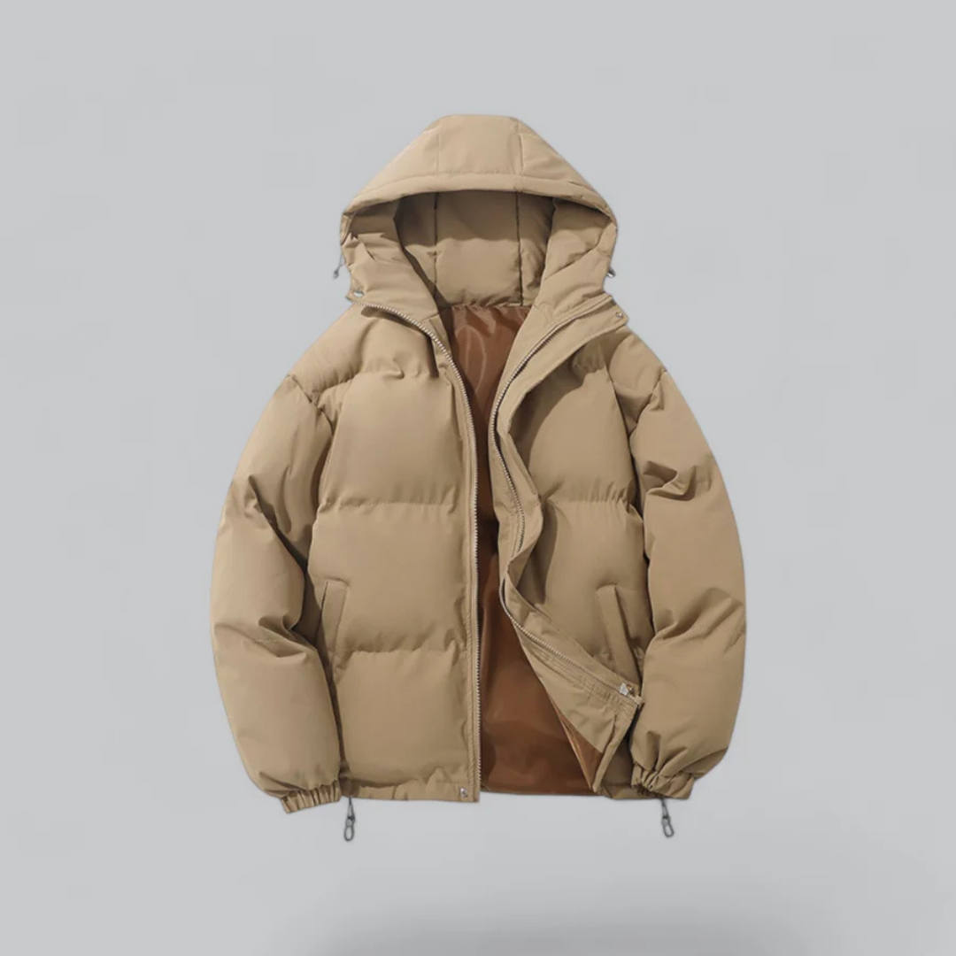 Heren Winterjas Gewatteerd Met Capuchon Warm en Comfortabel