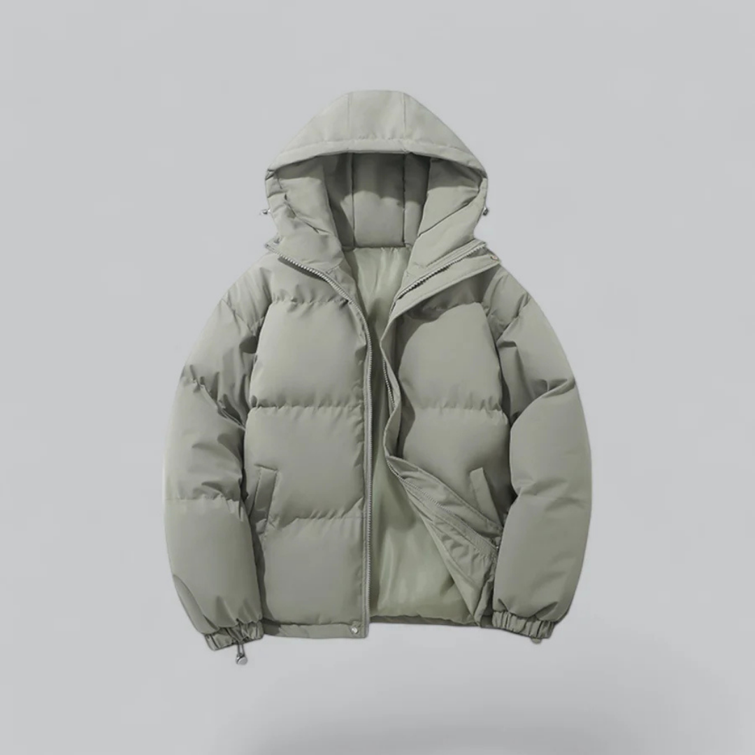 Heren Winterjas Gewatteerd Met Capuchon Warm en Comfortabel