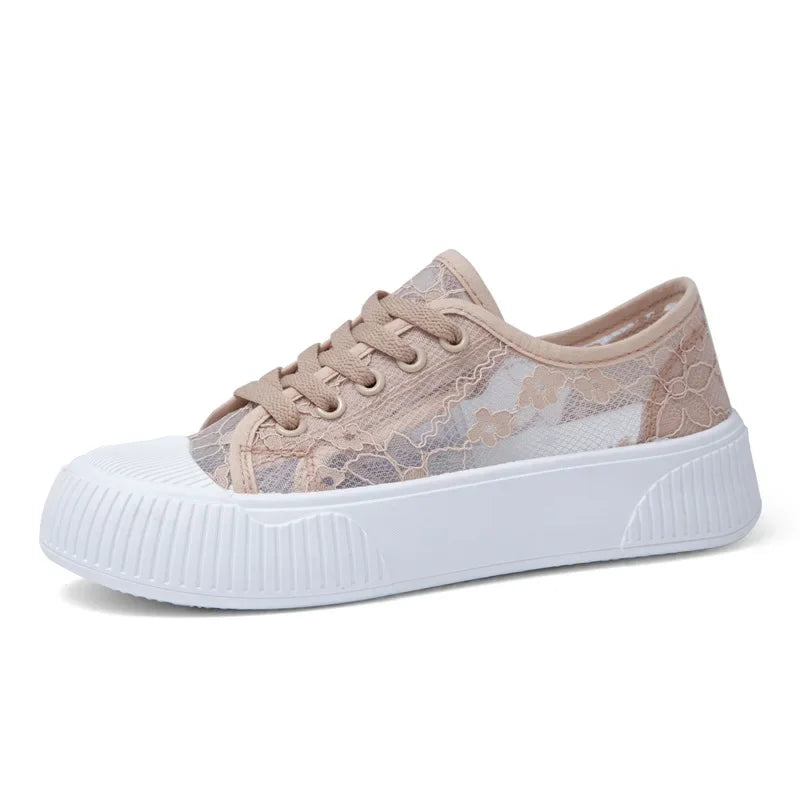 Luna Elegante Florale Mesh Sneakers